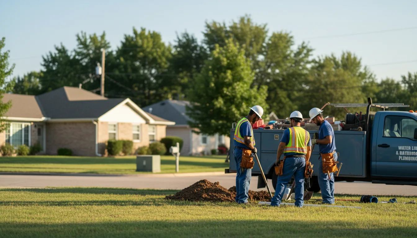 Residential water line and bathroom plumbing service in Fort Smith, AR